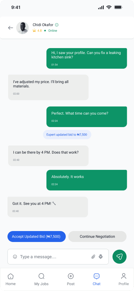 Secure Chat Screen