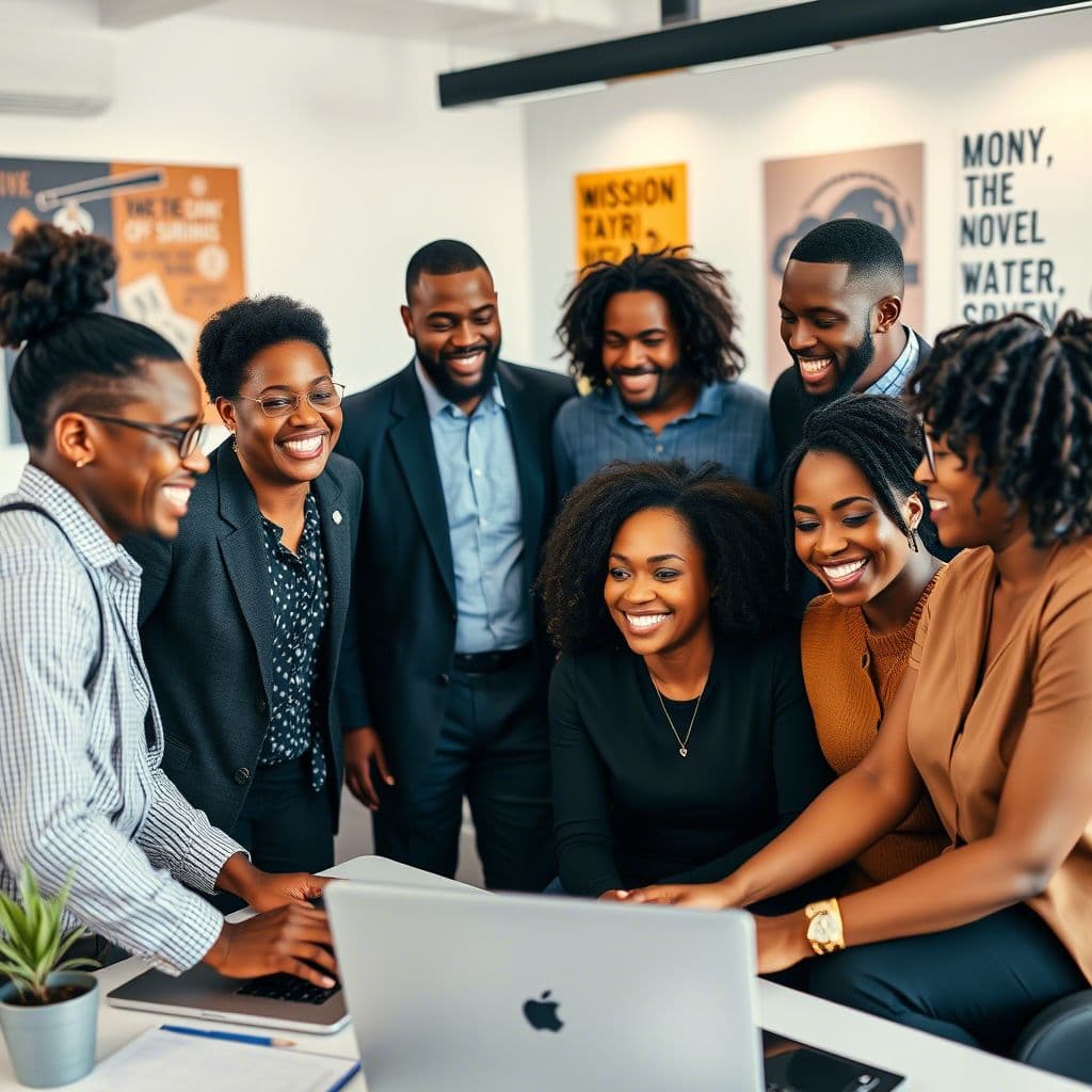 Nigerian professionals collaborating